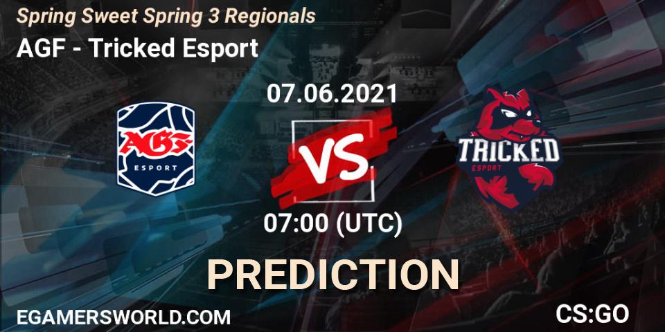 AGF vs Tricked Esport: Match Prediction. 07.06.2021 at 07:00, Counter-Strike (CS2), Spring Sweet Spring 3 Regionals