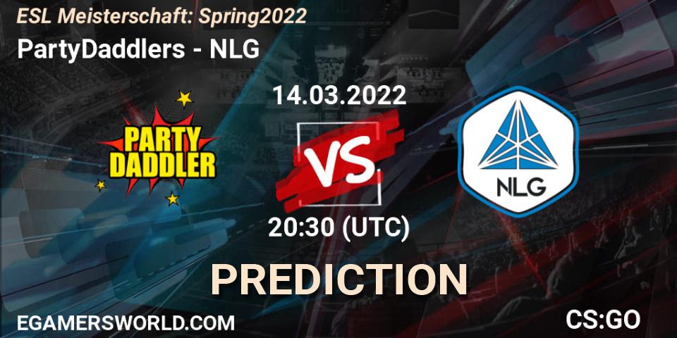 PartyDaddlers vs NLG: Match Prediction. 14.03.2022 at 20:30, Counter-Strike (CS2), ESL Meisterschaft: Spring 2022