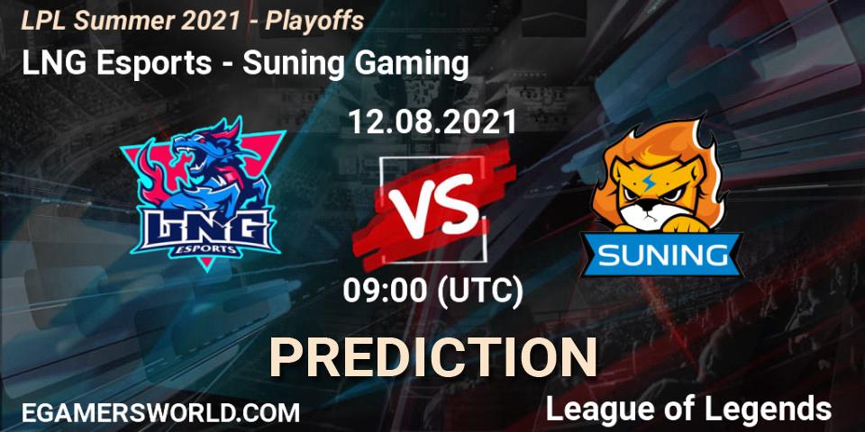 LNG Esports vs Suning Gaming: Match Prediction. 12.08.21, LoL, LPL Summer 2021 - Playoffs
