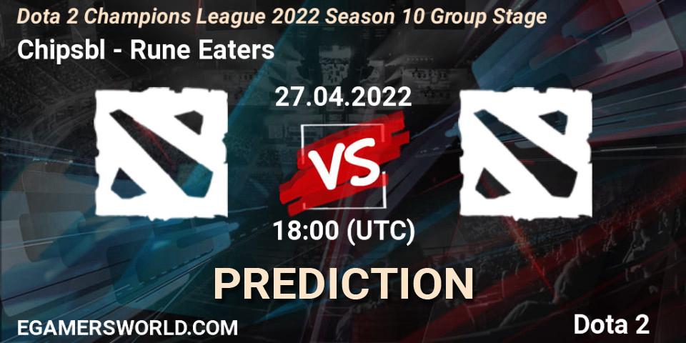 Chipsbl vs Rune Eaters: Match Prediction. 27.04.2022 at 18:05, Dota 2, Dota 2 Champions League 2022 Season 10 