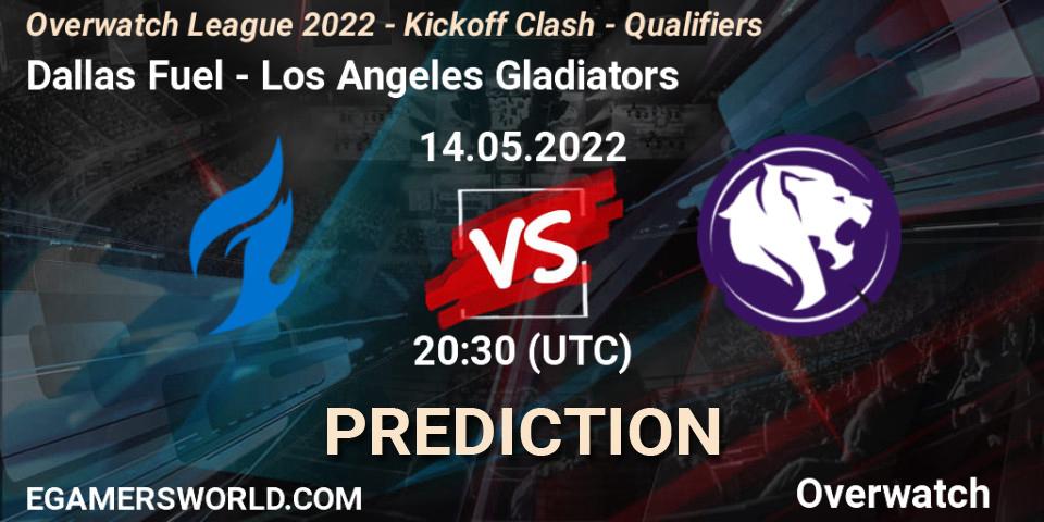 Dallas Fuel vs Los Angeles Gladiators: Match Prediction. 14.05.22, Overwatch, Overwatch League 2022 - Kickoff Clash - Qualifiers