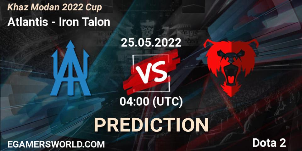 Atlantis vs Iron Talon: Match Prediction. 25.05.2022 at 04:01, Dota 2, Khaz Modan 2022 Cup