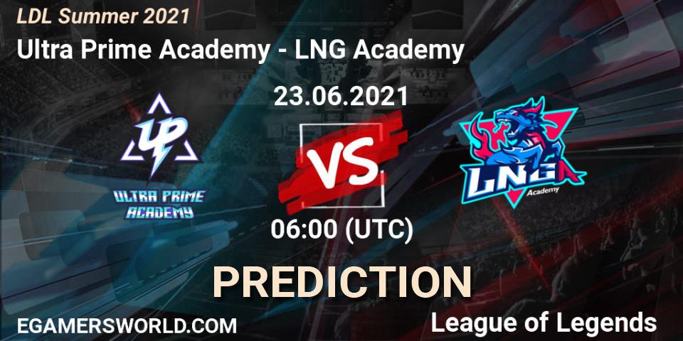 Ultra Prime Academy vs LNG Academy: Match Prediction. 23.06.2021 at 06:00, LoL, LDL Summer 2021