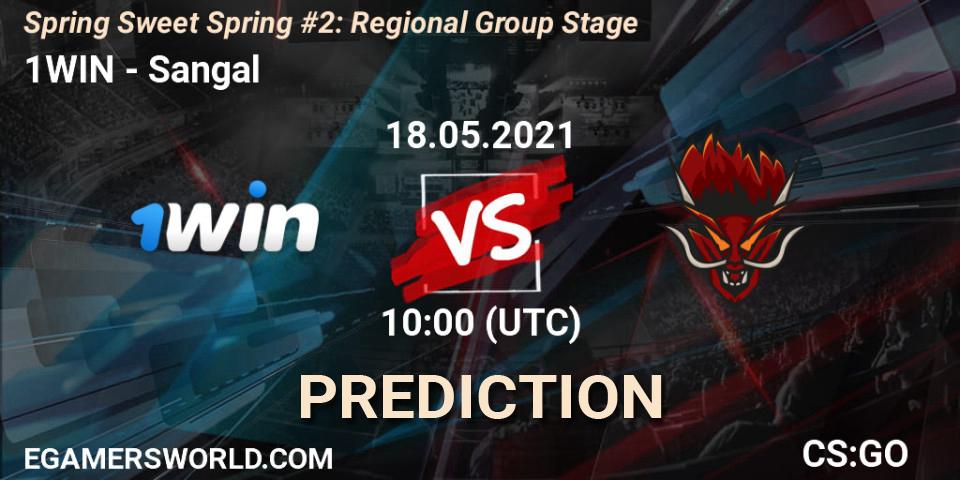 1WIN vs Sangal: Match Prediction. 18.05.2021 at 10:00, Counter-Strike (CS2), Spring Sweet Spring #2: Regional Group Stage