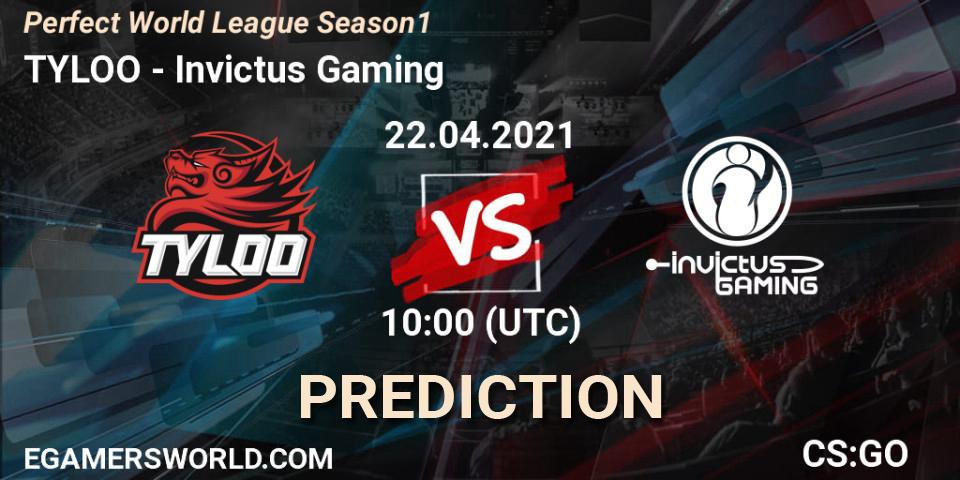 TYLOO vs Invictus Gaming: Match Prediction. 22.04.2021 at 10:00, Counter-Strike (CS2), Perfect World League Season 1