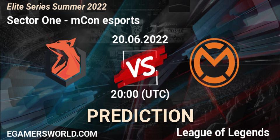 Sector One vs mCon esports: Match Prediction. 20.06.2022 at 20:00, LoL, Elite Series Summer 2022