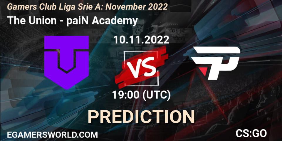 The Union vs paiN Academy: Match Prediction. 10.11.2022 at 19:00, Counter-Strike (CS2), Gamers Club Liga Série A: November 2022