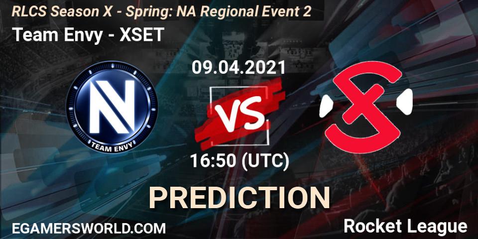 Team Envy vs XSET: Match Prediction. 09.04.2021 at 16:50, Rocket League, RLCS Season X - Spring: NA Regional Event 2