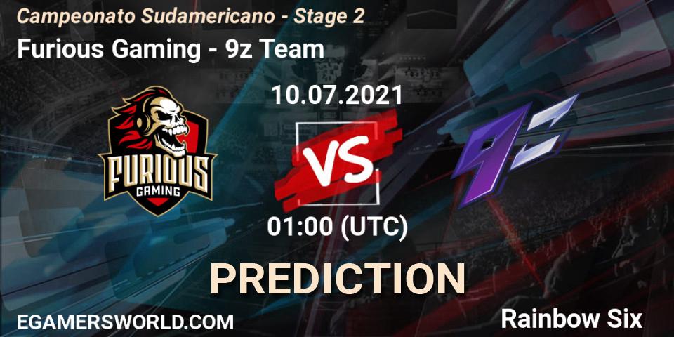 Furious Gaming vs 9z Team: Match Prediction. 10.07.2021 at 01:15, Rainbow Six, Campeonato Sudamericano - Stage 2