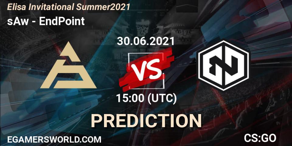 sAw vs EndPoint: Match Prediction. 30.06.2021 at 15:00, Counter-Strike (CS2), Elisa Invitational Summer 2021