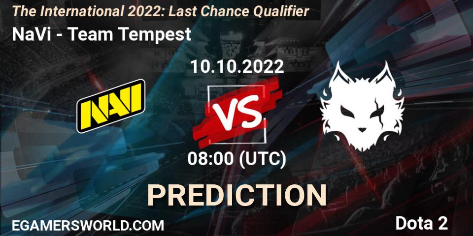 NaVi vs Team Tempest: Match Prediction. 10.10.22, Dota 2, The International 2022: Last Chance Qualifier