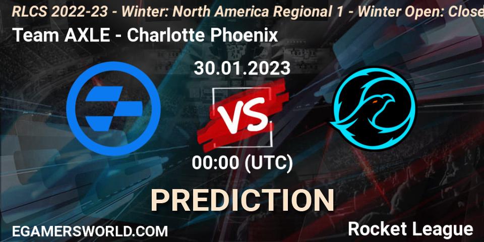 Team AXLE vs Charlotte Phoenix: Match Prediction. 30.01.23, Rocket League, RLCS 2022-23 - Winter: North America Regional 1 - Winter Open: Closed Qualifier