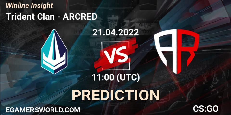 Trident Clan vs ARCRED: Match Prediction. 21.04.2022 at 11:00, Counter-Strike (CS2), Winline Insight