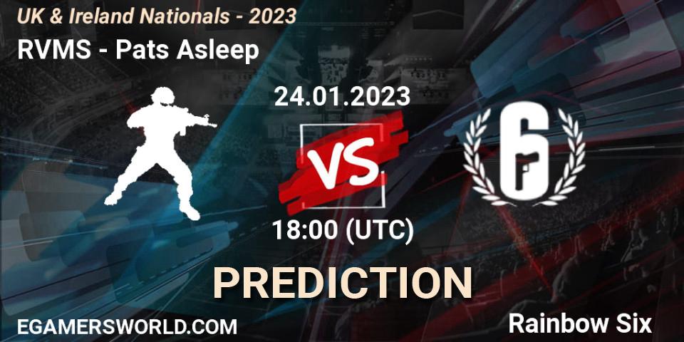 RVMS vs Pats Asleep: Match Prediction. 24.01.2023 at 18:00, Rainbow Six, UK & Ireland Nationals - 2023