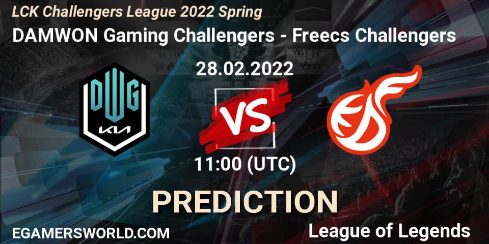 DAMWON Gaming Challengers vs Freecs Challengers: Match Prediction. 28.02.2022 at 11:00, LoL, LCK Challengers League 2022 Spring
