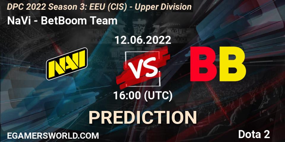 NaVi vs BetBoom Team: Match Prediction. 12.06.2022 at 17:25, Dota 2, DPC EEU (CIS) 2021/2022 Tour 3: Division I