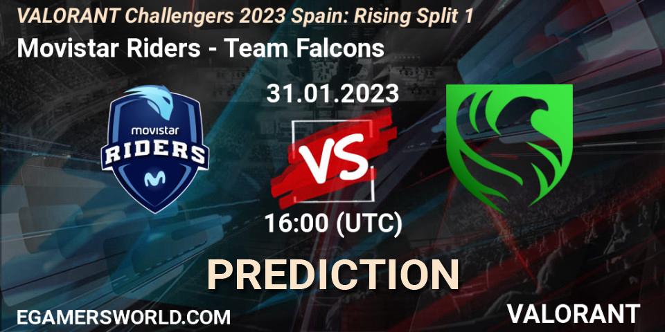 Movistar Riders vs Falcons: Match Prediction. 31.01.2023 at 16:00, VALORANT, VALORANT Challengers 2023 Spain: Rising Split 1