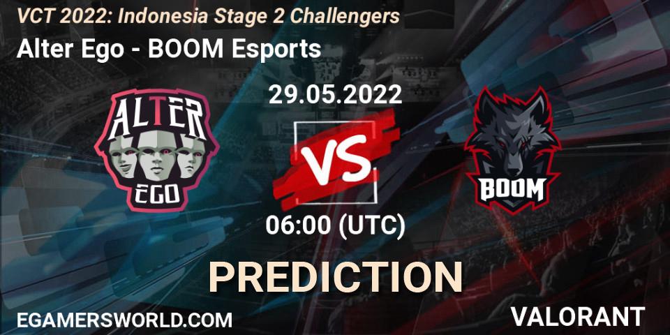Alter Ego vs BOOM Esports: Match Prediction. 29.05.2022 at 06:00, VALORANT, VCT 2022: Indonesia Stage 2 Challengers