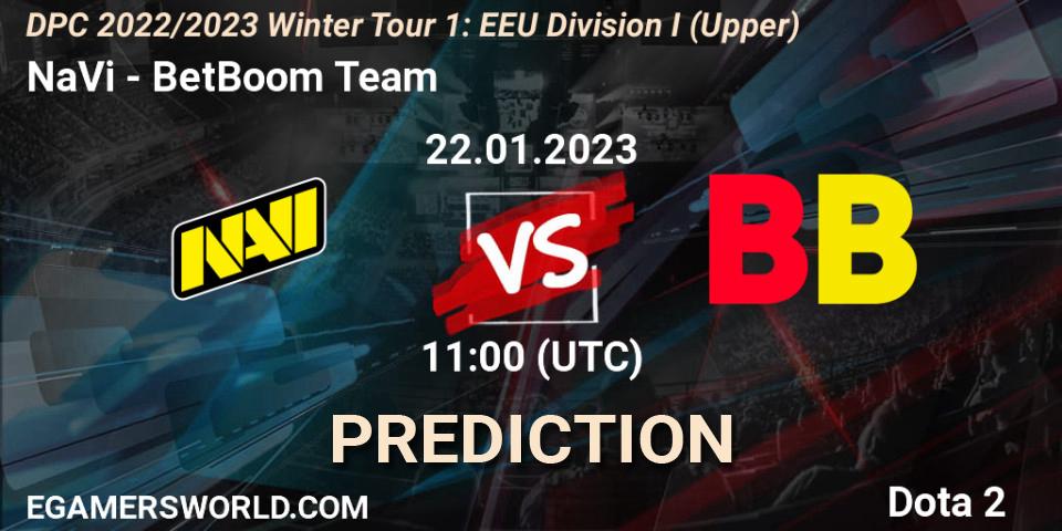 NaVi vs BetBoom Team: Match Prediction. 22.01.2023 at 11:03, Dota 2, DPC 2022/2023 Winter Tour 1: EEU Division I (Upper)
