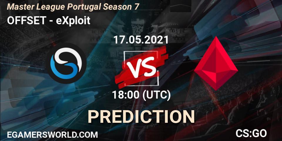 OFFSET vs eXploit: Match Prediction. 17.05.2021 at 18:00, Counter-Strike (CS2), Master League Portugal Season 7