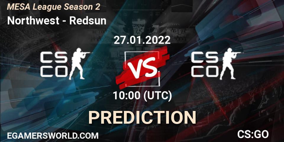 Northwest vs Redsun: Match Prediction. 27.01.2022 at 10:00, Counter-Strike (CS2), MESA League Season 2