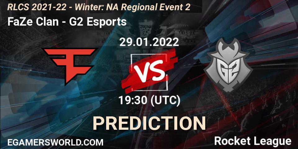 FaZe Clan vs G2 Esports: Match Prediction. 29.01.2022 at 19:30, Rocket League, RLCS 2021-22 - Winter: NA Regional Event 2