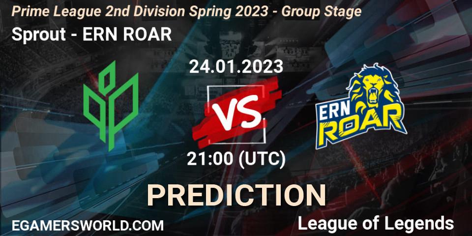 Sprout vs ERN ROAR: Match Prediction. 24.01.2023 at 21:00, LoL, Prime League 2nd Division Spring 2023 - Group Stage