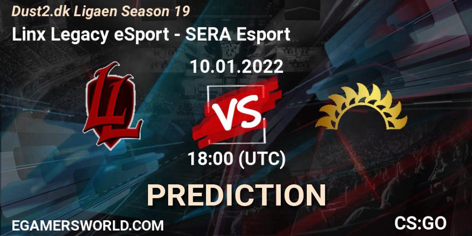 Linx Legacy eSport vs SERA Esport: Match Prediction. 10.01.2022 at 18:00, Counter-Strike (CS2), Dust2.dk Ligaen Season 19