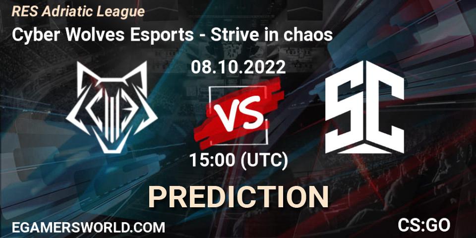 Cyber Wolves Esports vs Strive in chaos: Match Prediction. 08.10.2022 at 15:00, Counter-Strike (CS2), RES Adriatic League