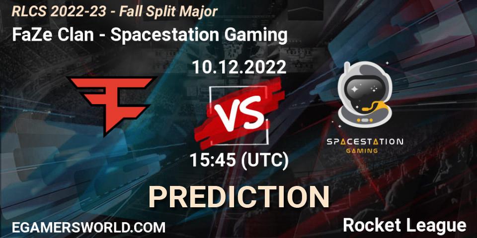 FaZe Clan vs Spacestation Gaming: Match Prediction. 10.12.2022 at 15:45, Rocket League, RLCS 2022-23 - Fall Split Major