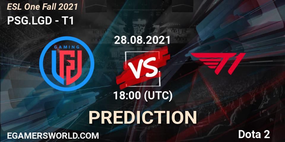 PSG.LGD vs T1: Match Prediction. 28.08.2021 at 17:56, Dota 2, ESL One Fall 2021