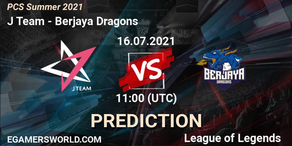 J Team vs Berjaya Dragons: Match Prediction. 16.07.2021 at 11:00, LoL, PCS Summer 2021