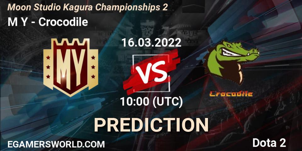 M Y vs Crocodile: Match Prediction. 16.03.2022 at 10:44, Dota 2, Moon Studio Kagura Championships 2