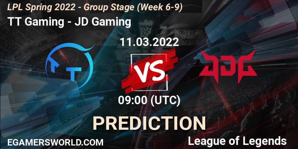 TT Gaming vs JD Gaming: Match Prediction. 11.03.2022 at 07:00, LoL, LPL Spring 2022 - Group Stage (Week 6-9)