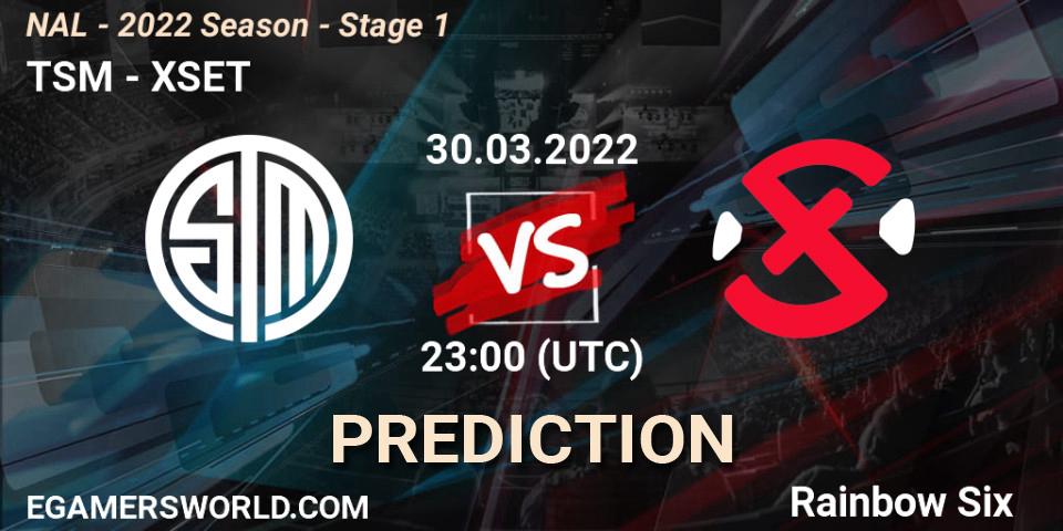 TSM vs XSET: Match Prediction. 30.03.2022 at 23:00, Rainbow Six, NAL - Season 2022 - Stage 1