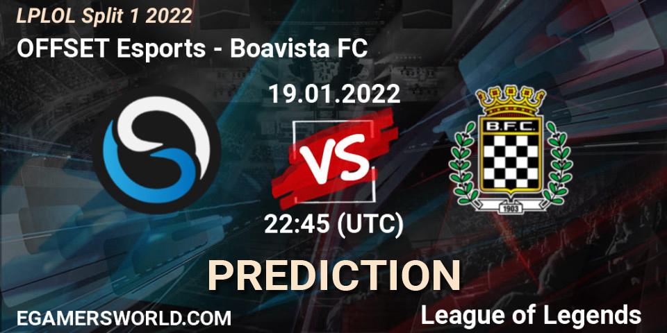 OFFSET Esports vs Boavista FC: Match Prediction. 19.01.2022 at 22:20, LoL, LPLOL Split 1 2022