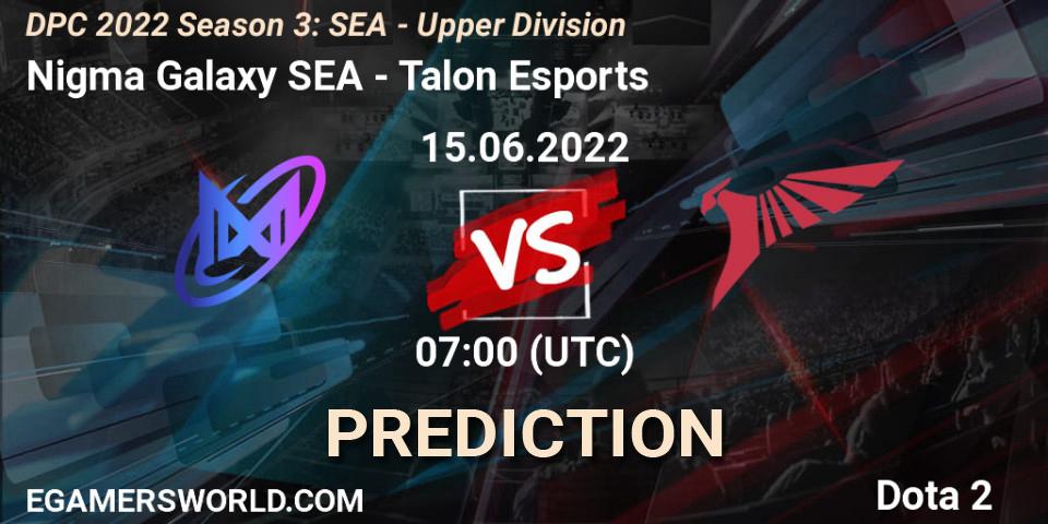 Nigma Galaxy SEA vs Talon Esports: Match Prediction. 15.06.2022 at 07:02, Dota 2, DPC SEA 2021/2022 Tour 3: Division I