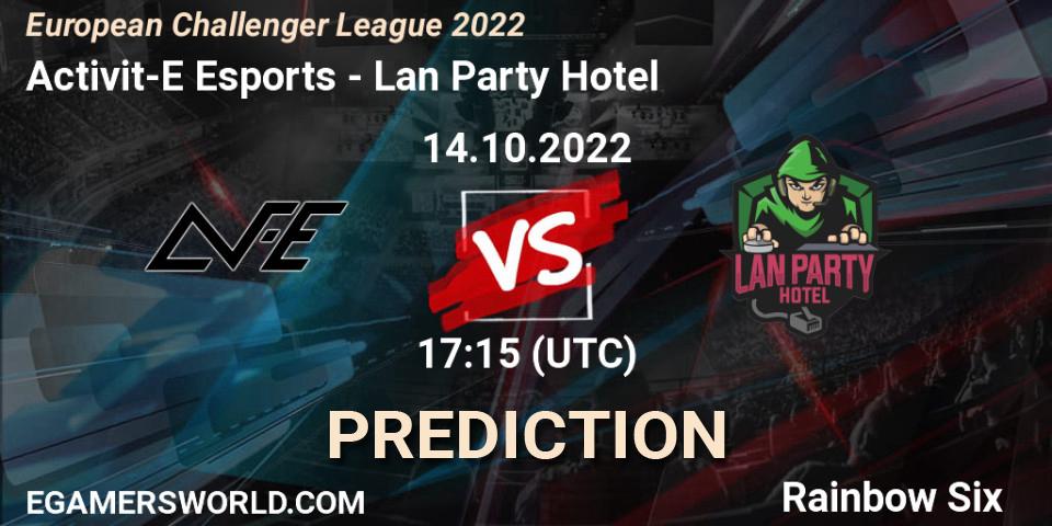 Activit-E Esports vs Lan Party Hotel: Match Prediction. 14.10.2022 at 17:15, Rainbow Six, European Challenger League 2022