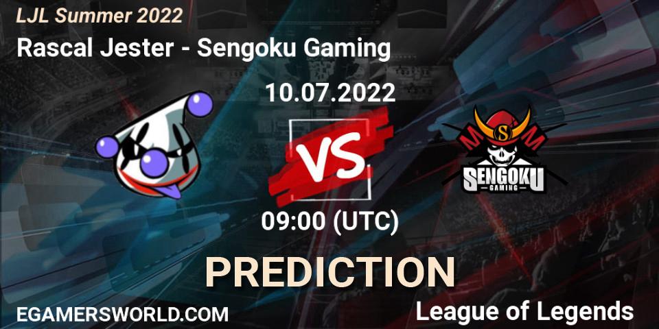 Rascal Jester vs Sengoku Gaming: Match Prediction. 10.07.2022 at 09:00, LoL, LJL Summer 2022