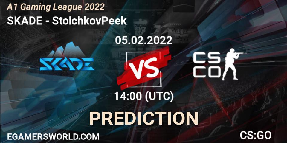 SKADE vs StoichkovPeek: Match Prediction. 05.02.2022 at 16:30, Counter-Strike (CS2), A1 Gaming League 2022