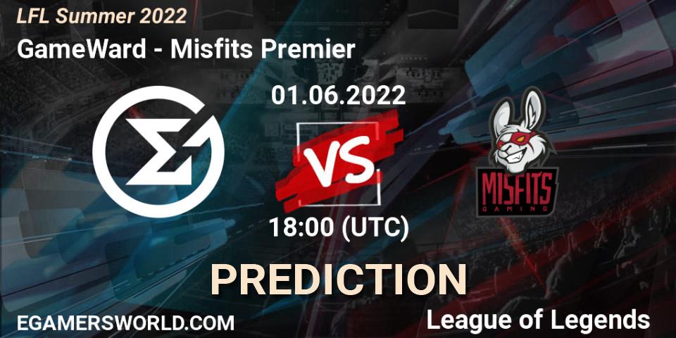 GameWard vs Misfits Premier: Match Prediction. 01.06.2022 at 18:00, LoL, LFL Summer 2022