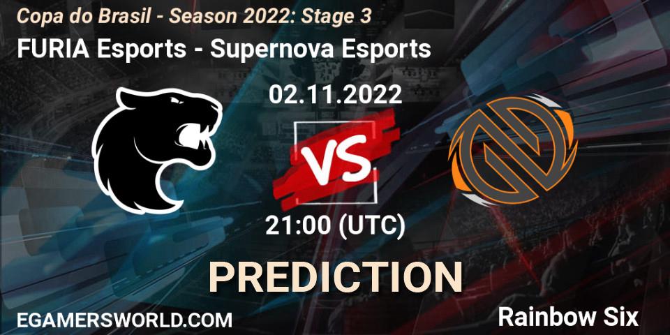 FURIA Esports vs Supernova Esports: Match Prediction. 02.11.2022 at 21:00, Rainbow Six, Copa do Brasil - Season 2022: Stage 3