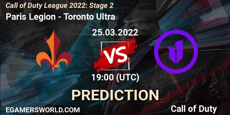 Paris Legion vs Toronto Ultra: Match Prediction. 25.03.2022 at 19:00, Call of Duty, Call of Duty League 2022: Stage 2