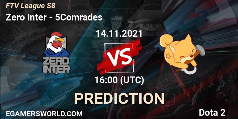 Zero Inter vs 5Comrades: Match Prediction. 26.11.2021 at 20:09, Dota 2, FroggedTV League Season 8