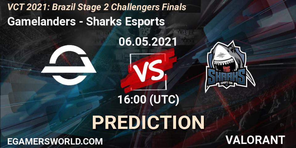 Gamelanders vs Sharks Esports: Match Prediction. 06.05.2021 at 16:00, VALORANT, VCT 2021: Brazil Stage 2 Challengers Finals