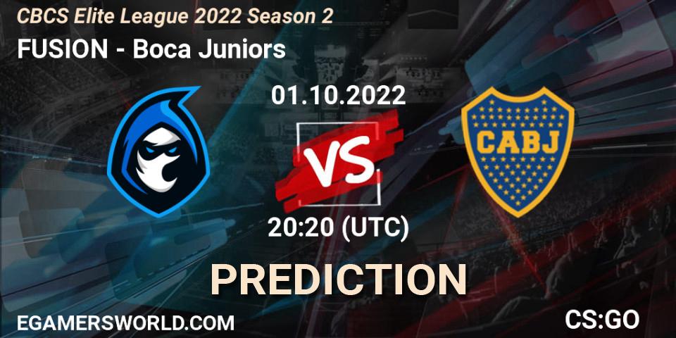 FUSION vs Boca Juniors: Match Prediction. 01.10.2022 at 20:20, Counter-Strike (CS2), CBCS Elite League 2022 Season 2