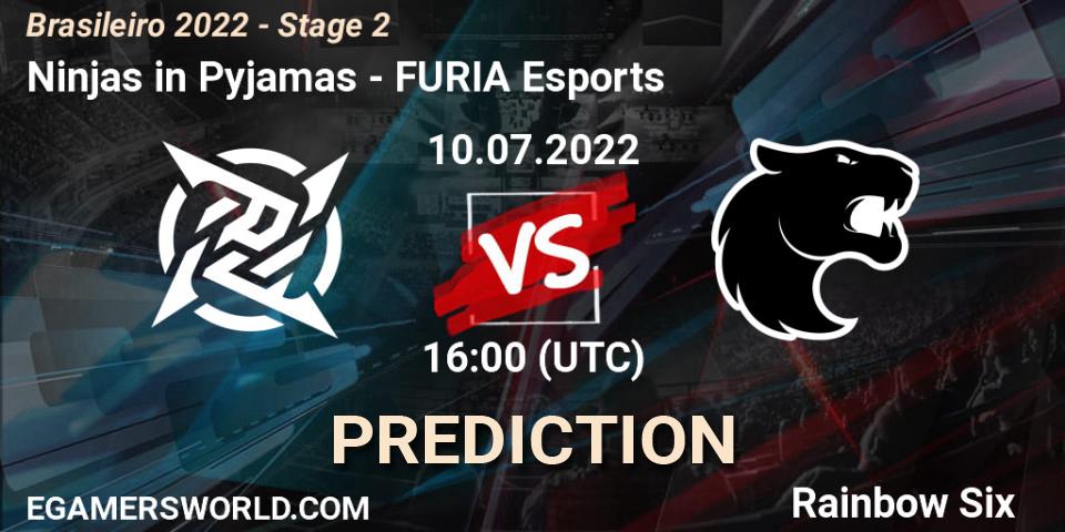 Ninjas in Pyjamas vs FURIA Esports: Match Prediction. 10.07.2022 at 16:00, Rainbow Six, Brasileirão 2022 - Stage 2