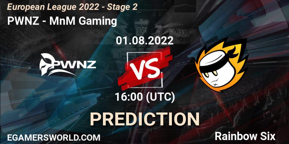 PWNZ vs MnM Gaming: Match Prediction. 01.08.2022 at 17:15, Rainbow Six, European League 2022 - Stage 2