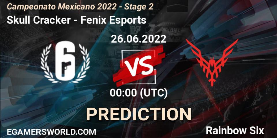 Skull Cracker vs Fenix Esports: Match Prediction. 26.06.2022 at 00:00, Rainbow Six, Campeonato Mexicano 2022 - Stage 2