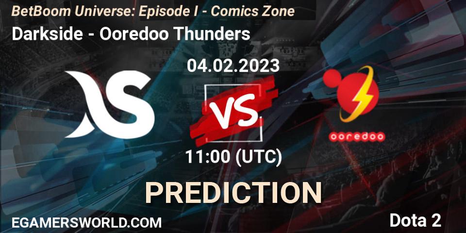 Darkside vs Ooredoo Thunders: Match Prediction. 04.02.23, Dota 2, BetBoom Universe: Episode I - Comics Zone